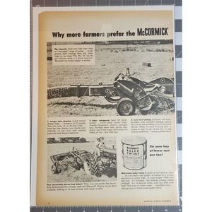 1956 New McCormick number 45 Hay Baler Magazine Advertisement Baler Twine